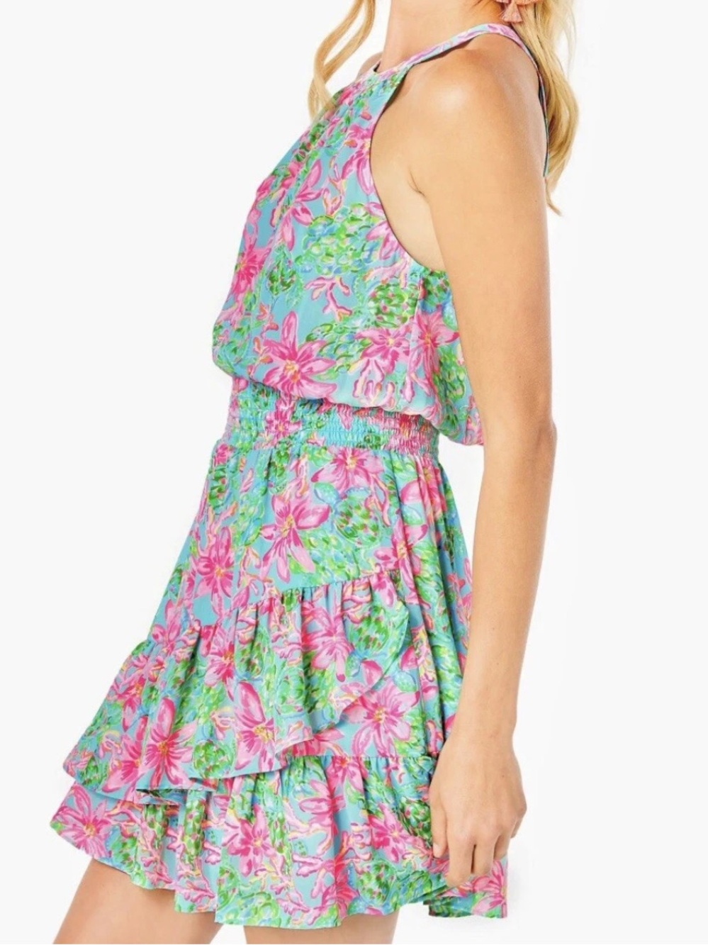 Lilly Pulitzer Sz 6 Pamelyn Dress Surf Blue So Shellegant - Picture 4 of 14